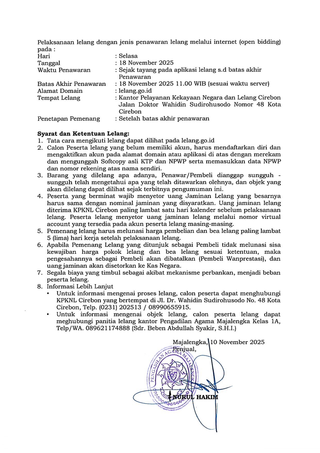 PENGUMUMAN LELANG page 0002